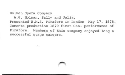 Holman Opera Company