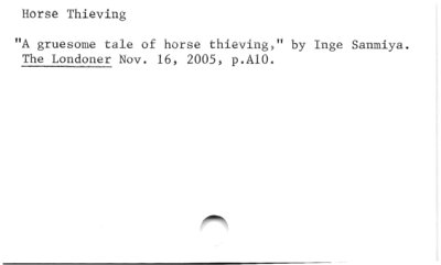 Horse Thieving