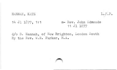 HANNAH, KATE L.F.P.