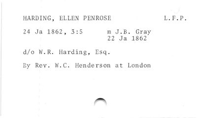 HARDING, ELLEN PENROSE