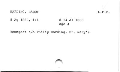 HARDING, HARRY