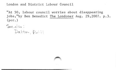 London and District Labour Council