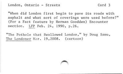 London, Ontario - Streets  Card 3