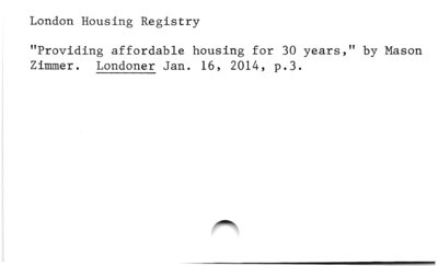 London Housing Registry