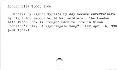 London Life Troop Show