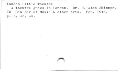 London Little Theatre