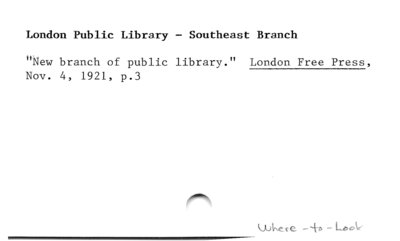 London Public Library - Southeast Branch