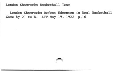 London Shamrocks Basketball team