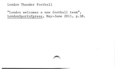 London Thunder Football