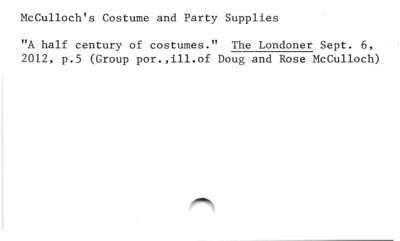 McCulloch's Costume and Party Supplies