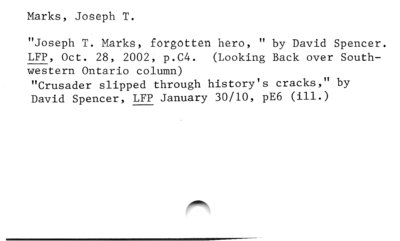 Marks, Joseph T.