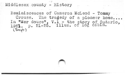 Middlesex county - History