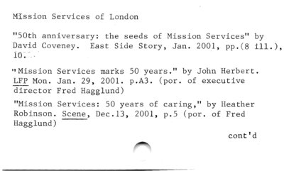 Mission Services of London