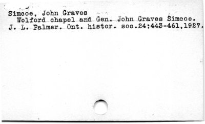 Simcoe, John Graves