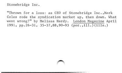 Stonebridge Inc.