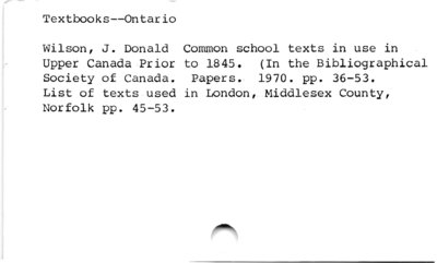 Textbooks--Ontario