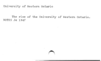 University of Western Ontario