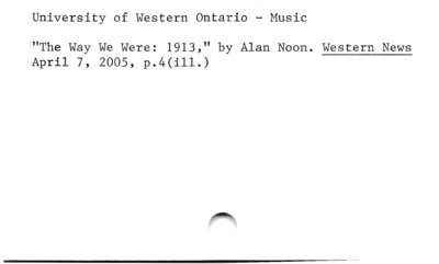 University of Western Ontario - Music