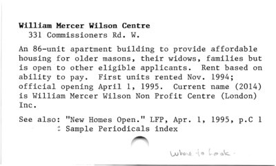 William Mercer Wilson Centre