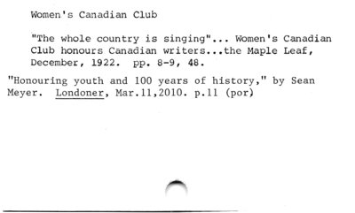 Women's Canadian Club