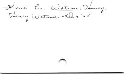 Kent Co.  Watson, Henry.