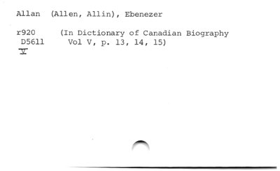 Ebenezer Allan (Allen, Allin).