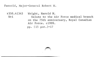 Fassold, Major-General Robert W.
