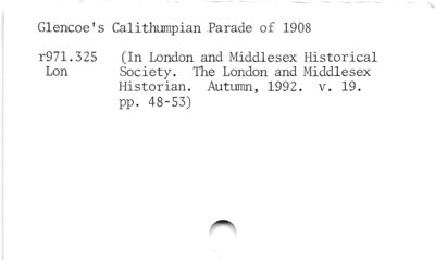 Glencoe's Calithumpian Parade of 1908
