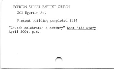 Egerton Street Baptist Church