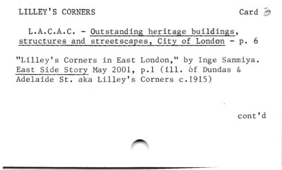 Lilley's Corners Card 3