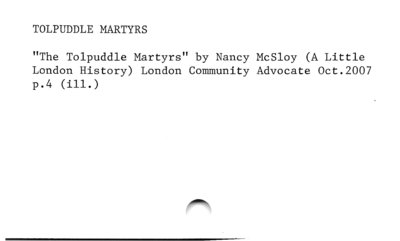 Tolpuddle Martrys.