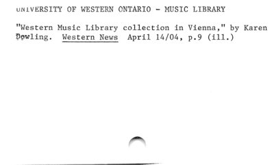 University of Western Ontario - Music Library.