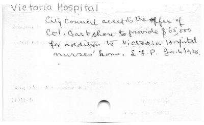 Victoria Hospital.