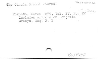 The Canada School Journal.