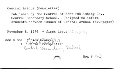 Central Avenue (newsletter).