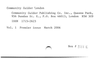 Community Guider London.
