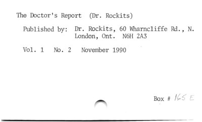 The Doctor‘s Report (Dr. Rockits).