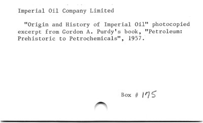 Imperial Oil Company Limited.