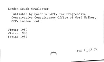 London South Newsletter.