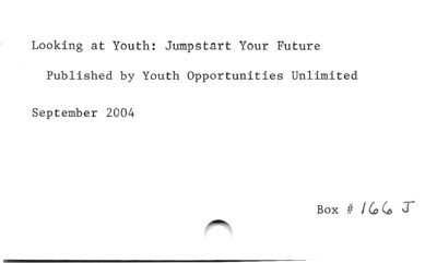 Looking at Youth: Jumpstart Your Future.
