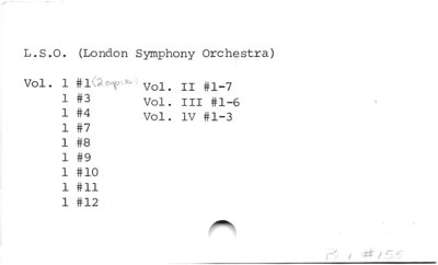 L.S.O. (London Symphony Orchestra).