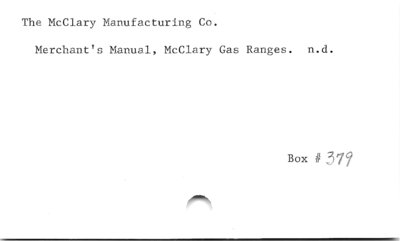 The McClary Manufacturing Co.
