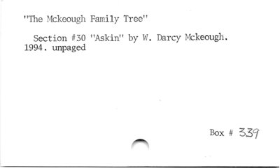 &quot;The McKeough Family Tree”