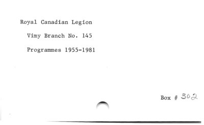 Royal Canadian Legion - Vimy Branch No.145.