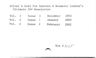 Silver & Gold for Seniors & Boomers: London's ultimate 50+ Newsletter.