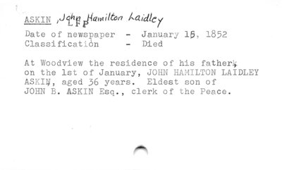 John Hamilton Laidley Askin (death).