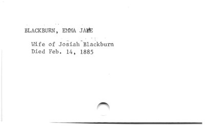 Emma Jane Blackburn (death).