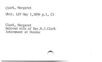 Margaret Clark (obituary).
