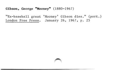 George &quot;Mooney&quot; Gibson (1880-1967)(death).