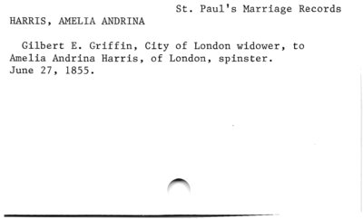 Harris - Griffin (marriage).